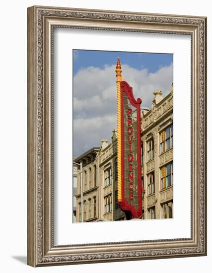 Providence Performing Arts Center marquee sign, Providence, Rhode Island-null-Framed Photographic Print