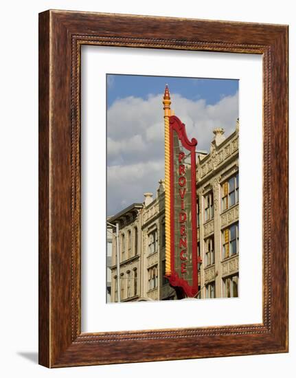 Providence Performing Arts Center marquee sign, Providence, Rhode Island-null-Framed Photographic Print