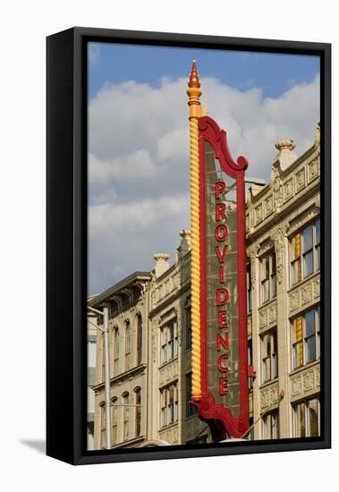 Providence Performing Arts Center marquee sign, Providence, Rhode Island-null-Framed Premier Image Canvas
