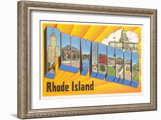 Providence, Rhode Island, Large Letters-null-Framed Art Print