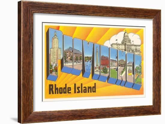 Providence, Rhode Island, Large Letters-null-Framed Art Print