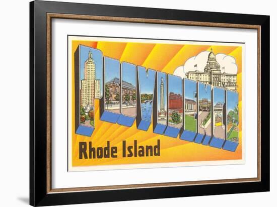 Providence, Rhode Island, Large Letters-null-Framed Art Print