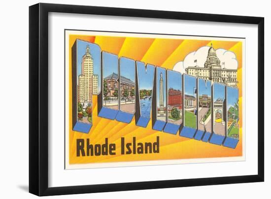 Providence, Rhode Island, Large Letters-null-Framed Art Print