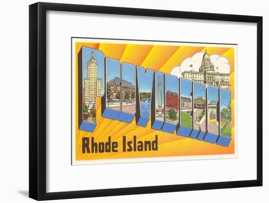 Providence, Rhode Island, Large Letters-null-Framed Art Print