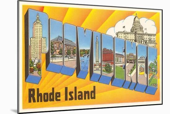 Providence, Rhode Island, Large Letters-null-Mounted Art Print