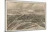 Providence, Rhode Island - Panoramic Map-Lantern Press-Mounted Art Print