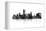 Providence Rhode Island Skyline BG 1-Marlene Watson-Framed Premier Image Canvas