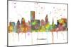 Providence Rhode Island Skyline MCLR 1-Marlene Watson-Mounted Giclee Print