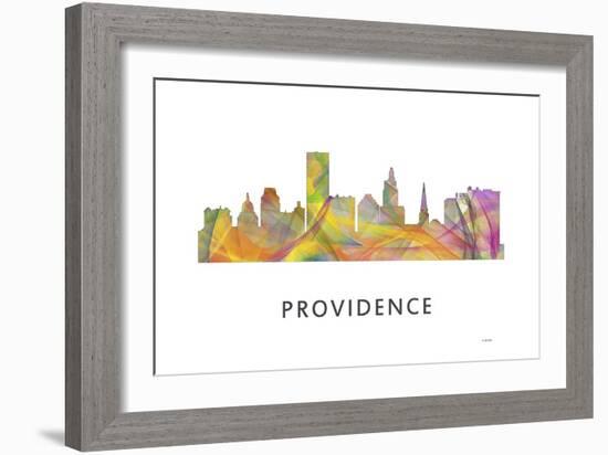 Providence Rhode Island Skyline-Marlene Watson-Framed Giclee Print