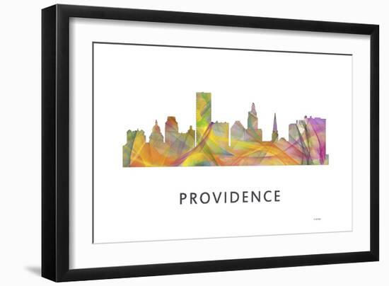 Providence Rhode Island Skyline-Marlene Watson-Framed Giclee Print