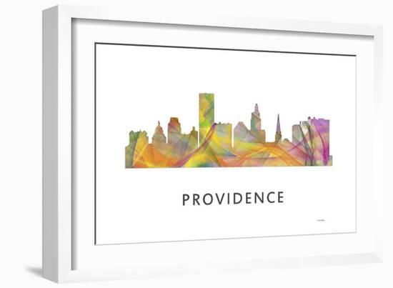 Providence Rhode Island Skyline-Marlene Watson-Framed Giclee Print