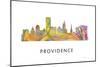 Providence Rhode Island Skyline-Marlene Watson-Mounted Giclee Print