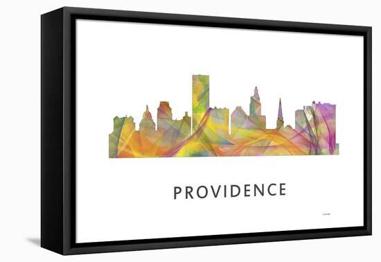 Providence Rhode Island Skyline-Marlene Watson-Framed Premier Image Canvas