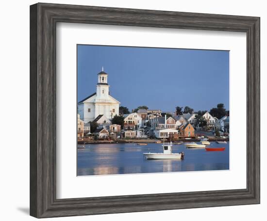 Provincetown Harbor and Town, Cape, Cod, Massachusetts, USA-Walter Bibikow-Framed Photographic Print