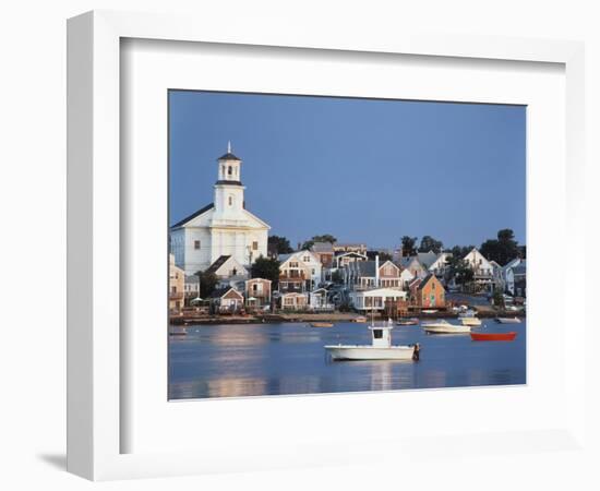 Provincetown Harbor and Town, Cape, Cod, Massachusetts, USA-Walter Bibikow-Framed Photographic Print