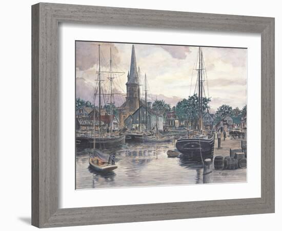 Provincetown Sunset-Stanton Manolakas-Framed Giclee Print
