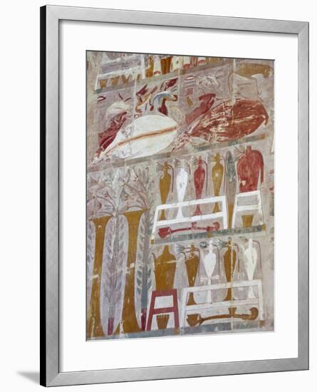 Provisions and Pottery Offered to Gods by Queen Hatshepsut-null-Framed Giclee Print