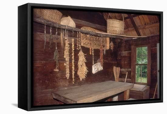 Provisions Drying at Restored Farmstead, Great Smoky Mountains National Park, North Carolina-null-Framed Premier Image Canvas