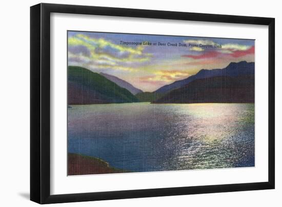 Provo Canyon, Utah, Deer Creek Dam View of Timpanogos Lake-Lantern Press-Framed Art Print