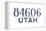 Provo, Utah - 84606 Zip Code (Blue)-Lantern Press-Framed Stretched Canvas