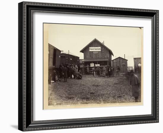 Provost Marshal's Office, Aquia Creek, February 1863-Timothy O'Sullivan-Framed Photographic Print