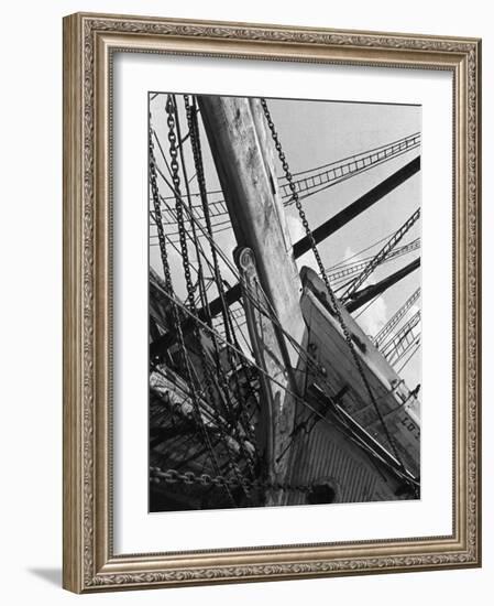 Prow of the Sailing Ship Luther Little-Alfred Eisenstaedt-Framed Photographic Print