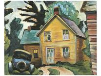 Farmhouse and Car-Prudence Heward-Stretched Canvas