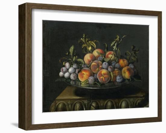 Prunes et peches sur un plat-Prunes and peaches on a plate, R. F. 1951-21.-Pierre Dupuis-Framed Giclee Print