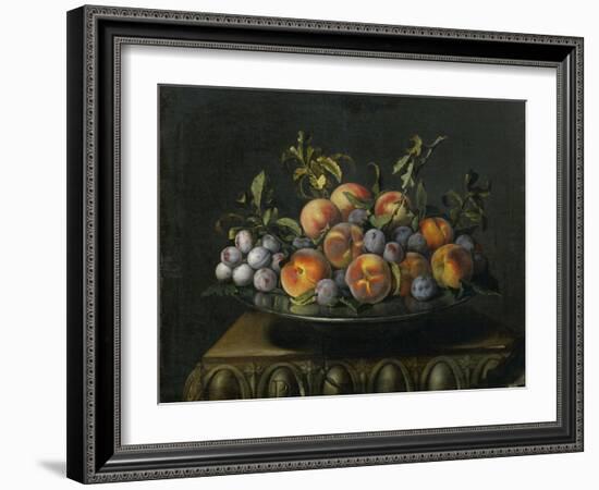 Prunes et peches sur un plat-Prunes and peaches on a plate, R. F. 1951-21.-Pierre Dupuis-Framed Giclee Print