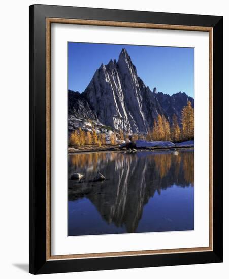 Prusik Peak Reflected in Gnome Tarn, Enchantment Lakes, Washington, USA-Jamie & Judy Wild-Framed Photographic Print