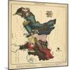Prussia, Geographical Fun: Being Humourous Outlines of Various Countries, 1869-Lilian Lancaster-Mounted Giclee Print