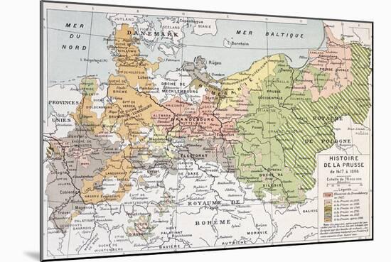 Prussia Historical Development Map-marzolino-Mounted Art Print