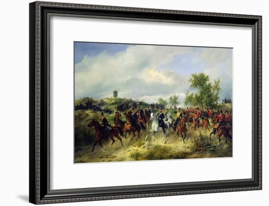 Prussian Cavalry on Expedition, c.19th-Carl Schulz-Framed Giclee Print