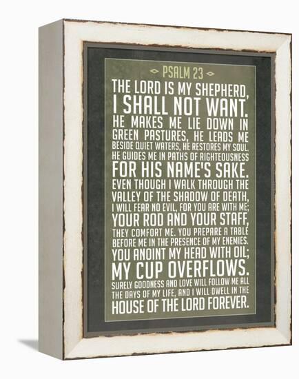 Psalm 23 Prayer Art Print Poster-null-Framed Stretched Canvas