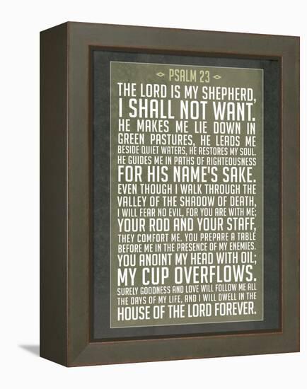 Psalm 23 Prayer Art Print Poster-null-Framed Stretched Canvas