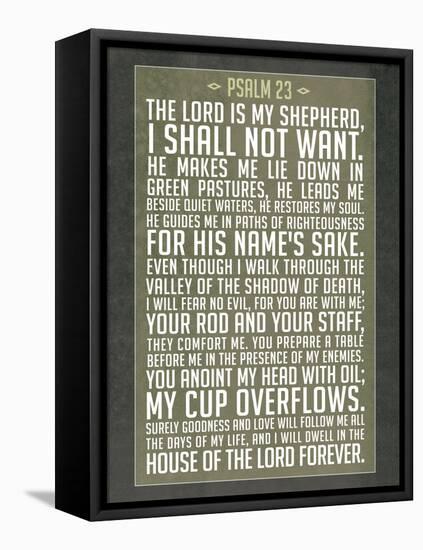 Psalm 23 Prayer Art Print Poster-null-Framed Stretched Canvas