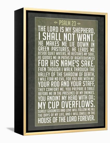 Psalm 23 Prayer Art Print Poster-null-Framed Stretched Canvas