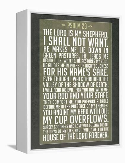 Psalm 23 Prayer Art Print Poster-null-Framed Stretched Canvas