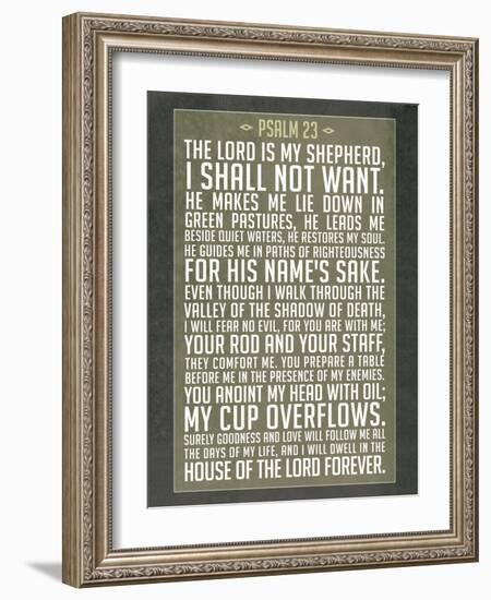 Psalm 23 Prayer Art Print Poster-null-Framed Art Print