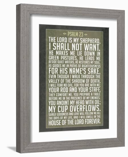 Psalm 23 Prayer Art Print Poster-null-Framed Art Print