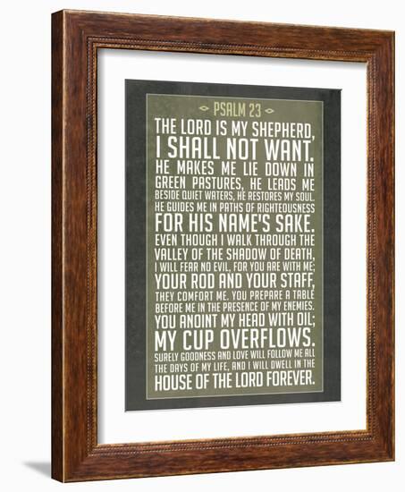 Psalm 23 Prayer Art Print Poster-null-Framed Art Print