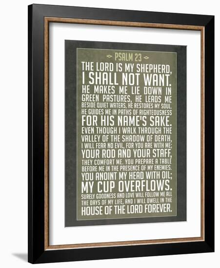 Psalm 23 Prayer Art Print Poster-null-Framed Art Print