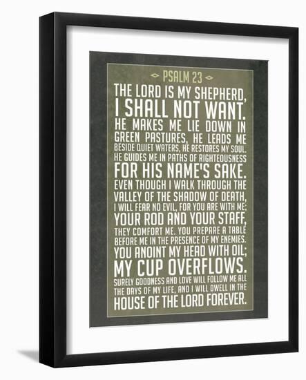 Psalm 23 Prayer Art Print Poster-null-Framed Art Print