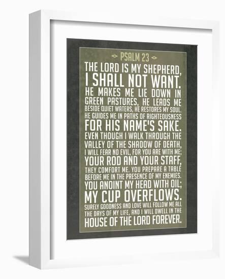 Psalm 23 Prayer Art Print Poster-null-Framed Art Print