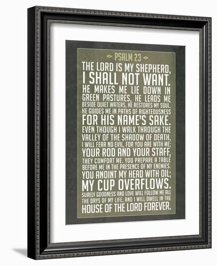 Psalm 23 Prayer Art Print Poster-null-Framed Art Print