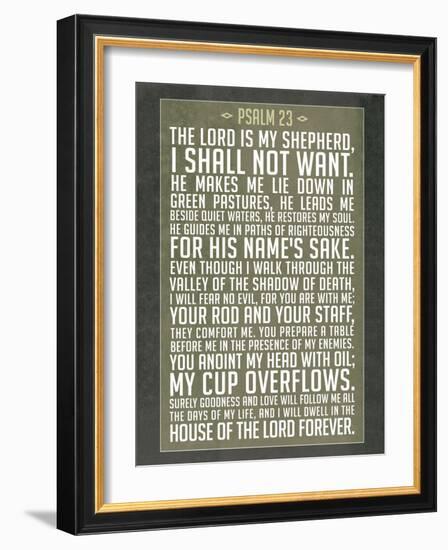 Psalm 23 Prayer Art Print Poster-null-Framed Art Print