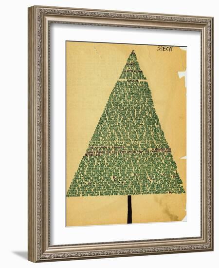 Psalm 95 Taking Form of Christmas Tree-Bettmann-Framed Photographic Print