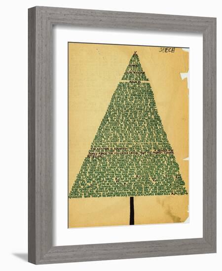 Psalm 95 Taking Form of Christmas Tree-Bettmann-Framed Photographic Print