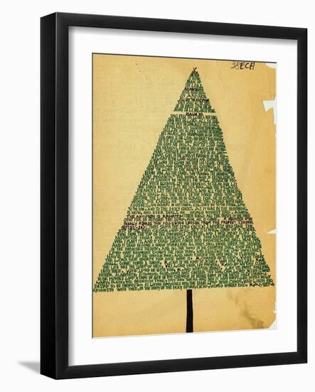 Psalm 95 Taking Form of Christmas Tree-Bettmann-Framed Photographic Print