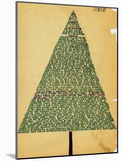 Psalm 95 Taking Form of Christmas Tree-Bettmann-Mounted Photographic Print